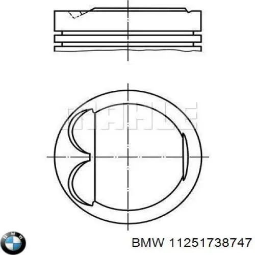 11251738747 BMW pistón completo para 1 cilindro, std