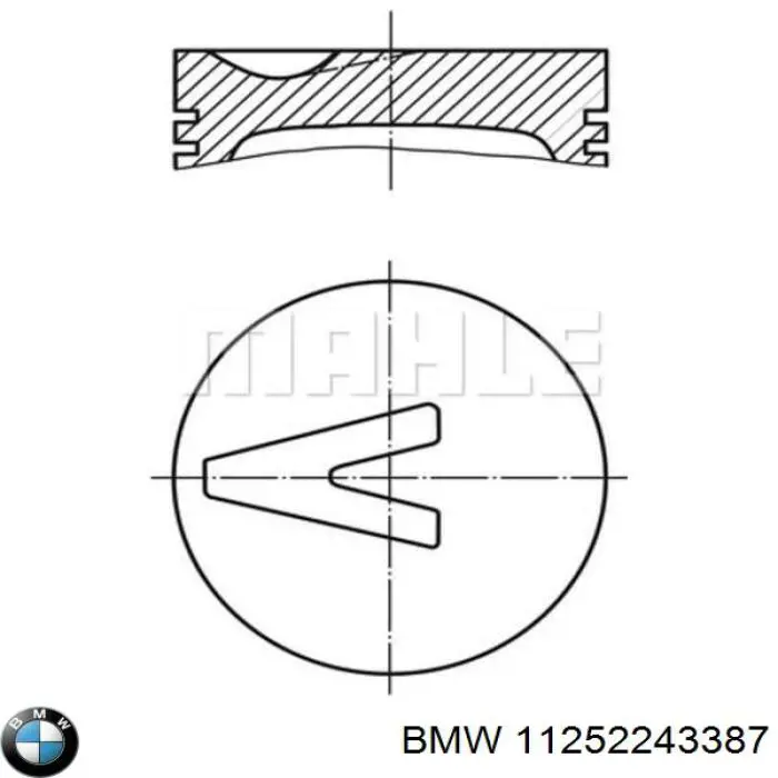 Pistón completo para 1 cilindro, cota de reparación + 0,25 mm para BMW 3 (E36)