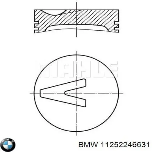 Pistón completo para 1 cilindro, STD para BMW 3 (E36)