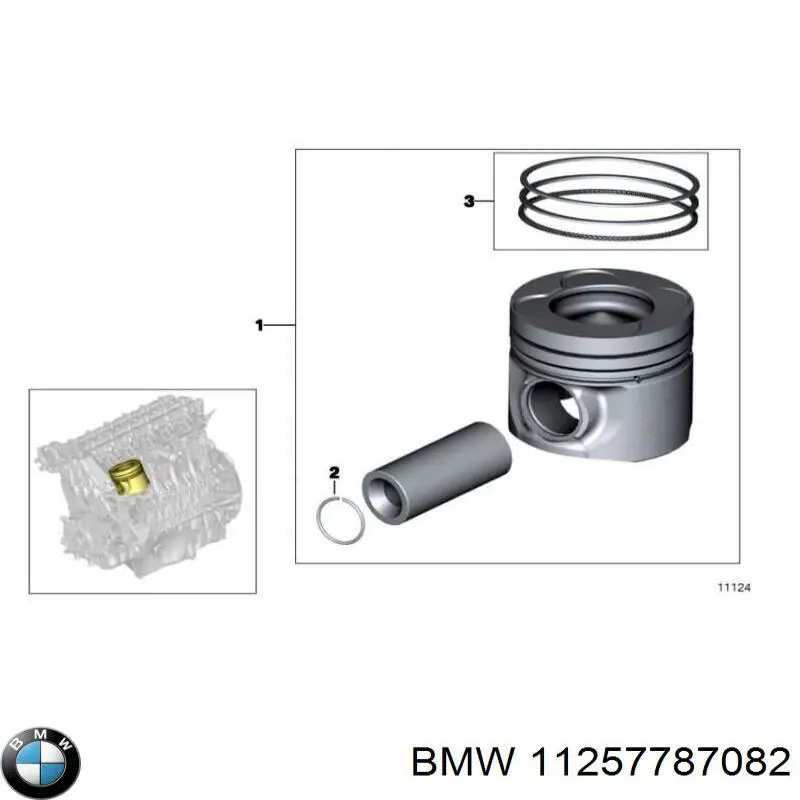 Juego de aros de pistón para motor, sobremedida (+0,25 mm) BMW 11257787082 precio, desde 34,07 EUR