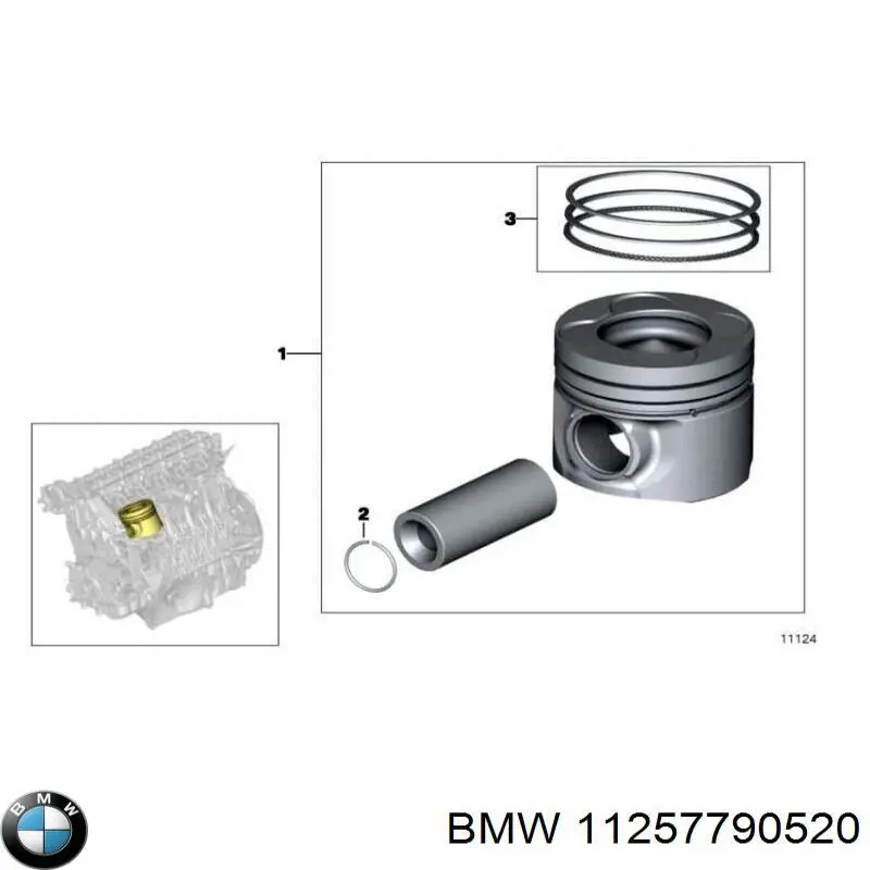 Juego de anillos de pistón para 1 cilindro, STD BMW 11257790520 precio, desde 31,01 EUR