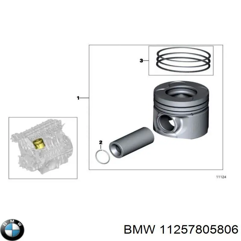 Juego de aros de pistón para motor, sobremedida (+0,25 mm) BMW 11257805806 precio, desde 149,78 EUR