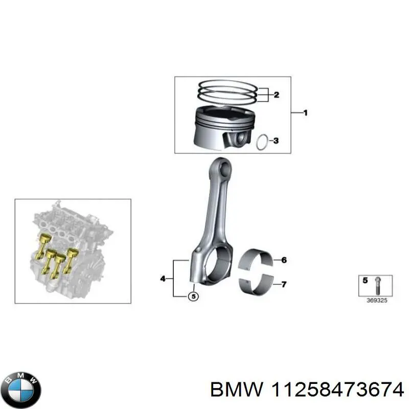 Juego de anillos de pistón, motor, STD para BMW 3 (G21)