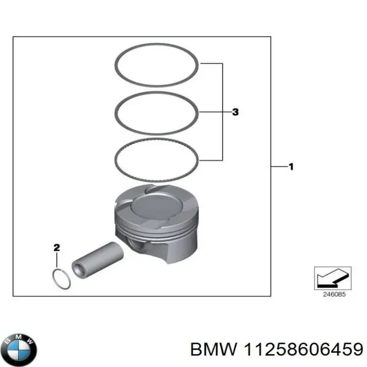 Pistón completo para 1 cilindro, STD para BMW 4 (F36)