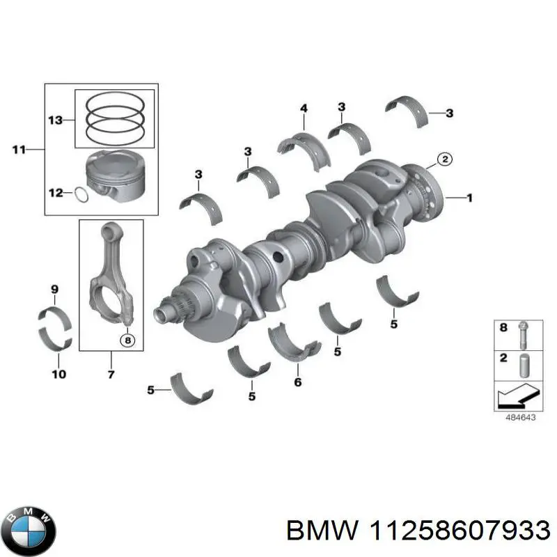 11258607933 BMW tensor, cadena de distribución