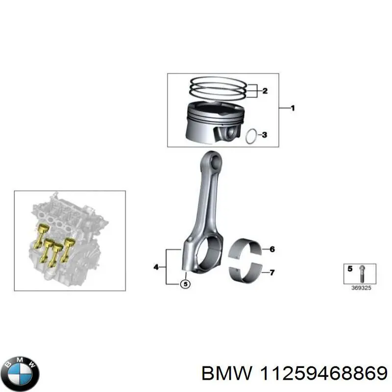 Comprar 11259468869 BMW Pistón con bulón sin anillos, STD