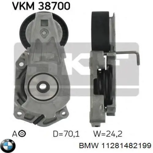 Tensor de correa accesorios BMW 11281482199 precio, desde 38,59 EUR