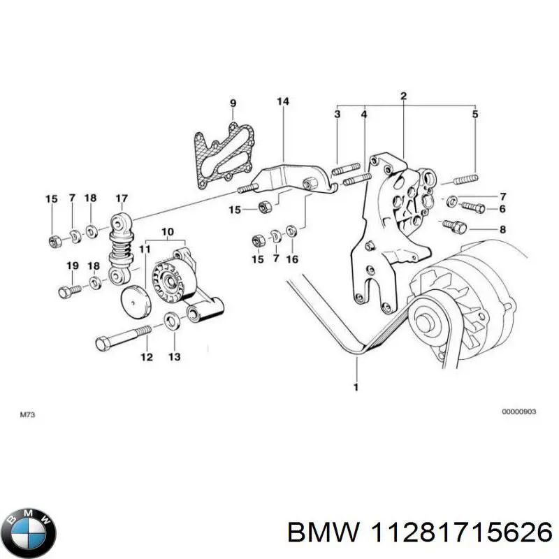  Tensor de correa poli V BMW 7 