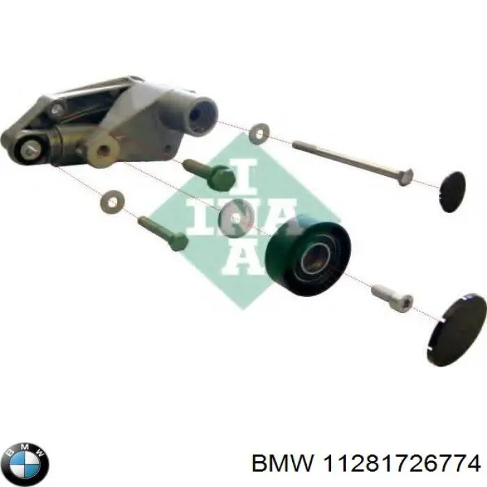 Soporte del tensor de la correa de transmisión 11281726774 BMW