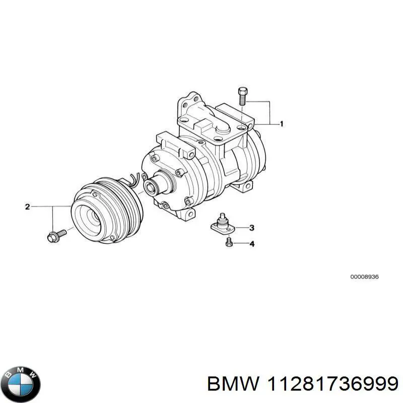 11281736999 BMW correa trapezoidal