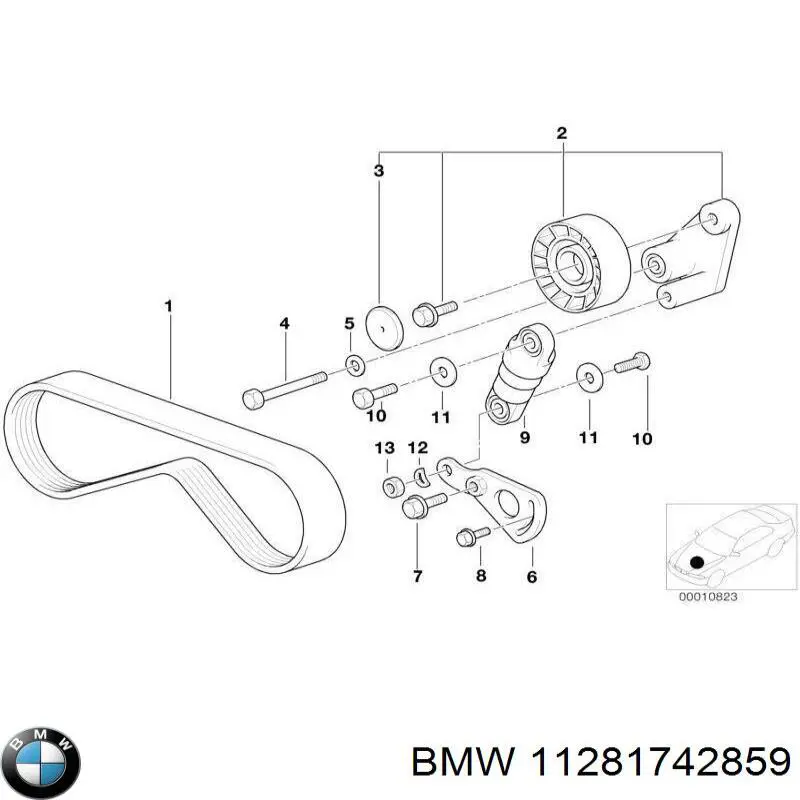 Tensor de la correa trapecial BMW 11281742859 precio, desde 75,03 EUR