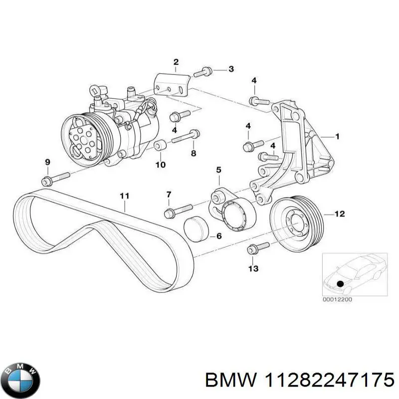 Tensor de la correa trapecial BMW 11282247175 precio, desde 66,29 EUR