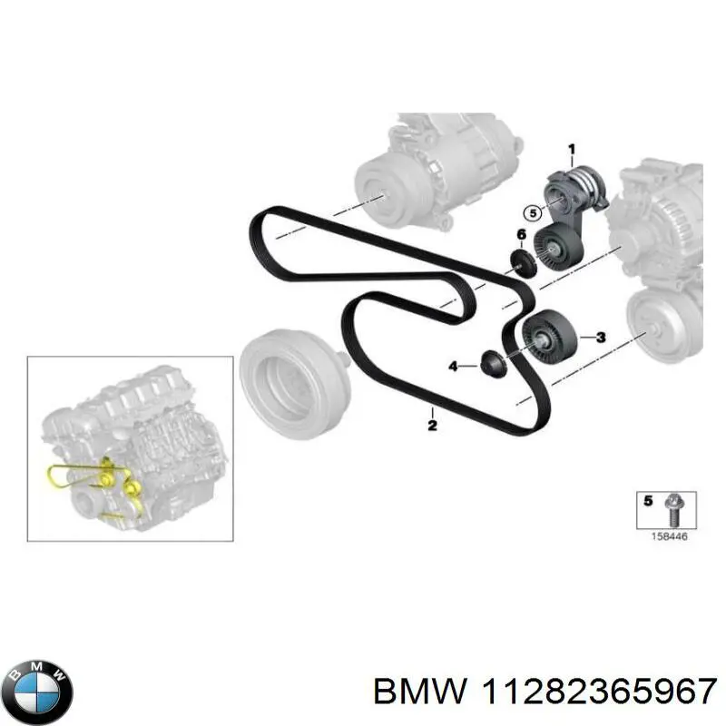 11282365967 BMW Correa de transmisión, completo