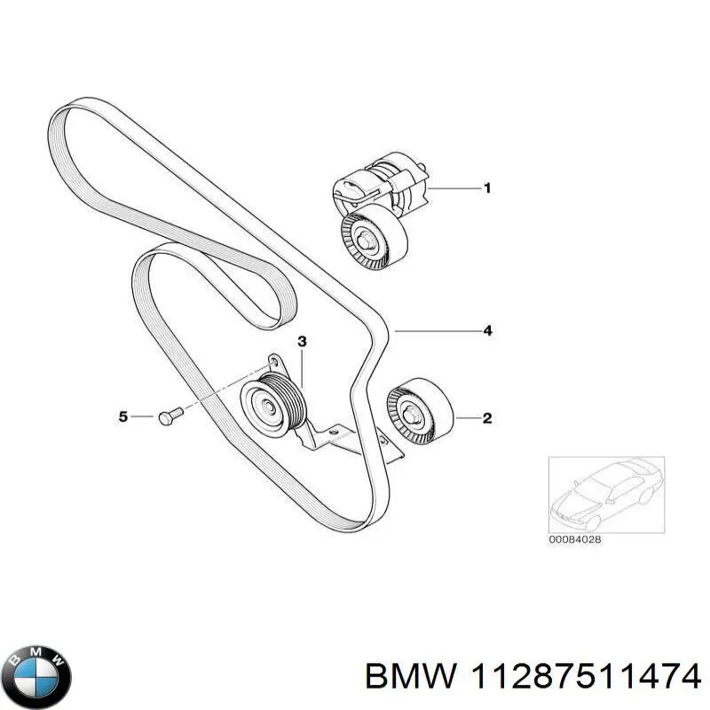 Comprar 11287511474 BMW Polea inversión/guía, correa poli V