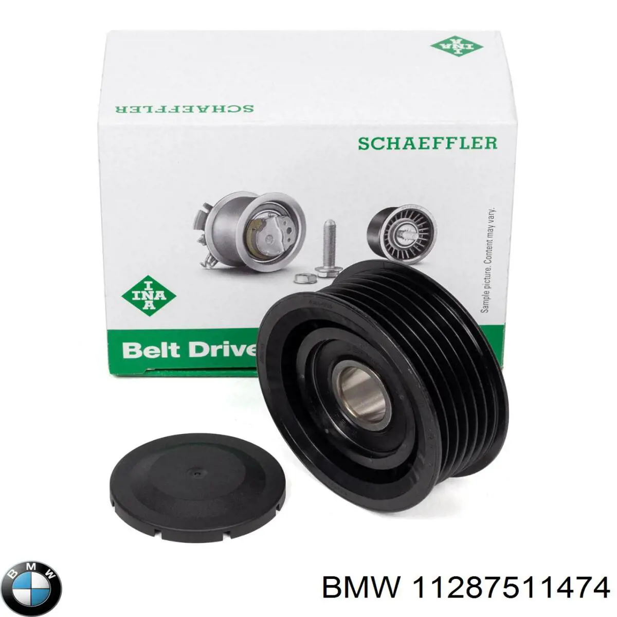 Polea inversión / guía, correa poli V 11287511474 BMW