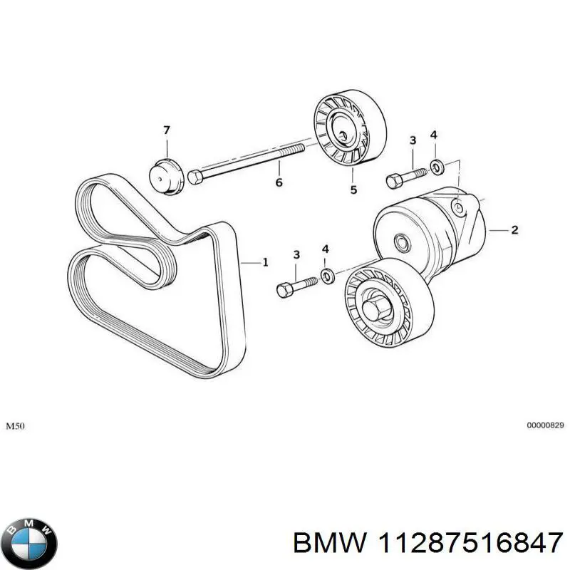 Comprar 11287516847 BMW Polea inversión/guía, correa poli V