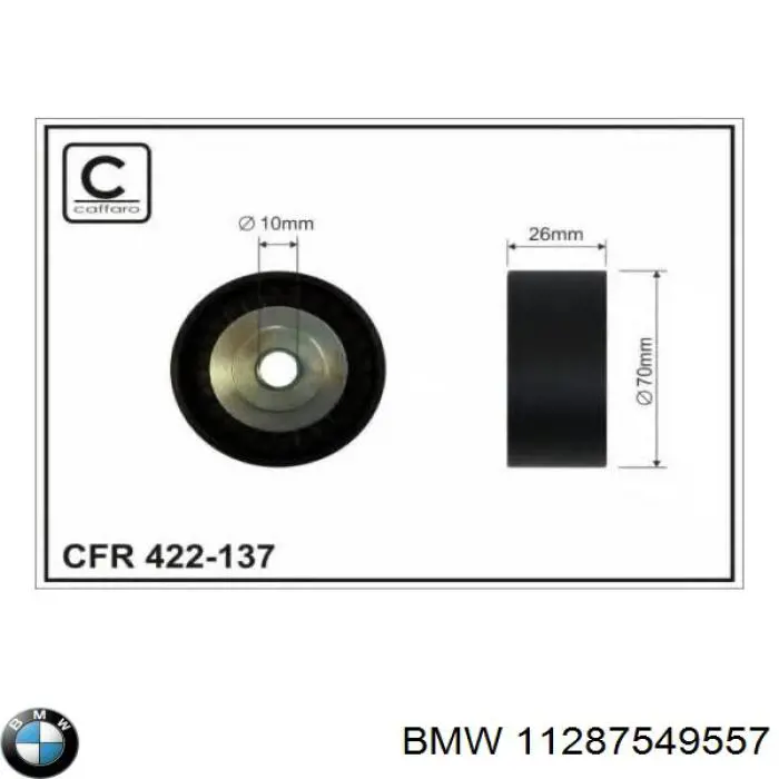 11287549557 BMW polea inversión / guía, correa poli v