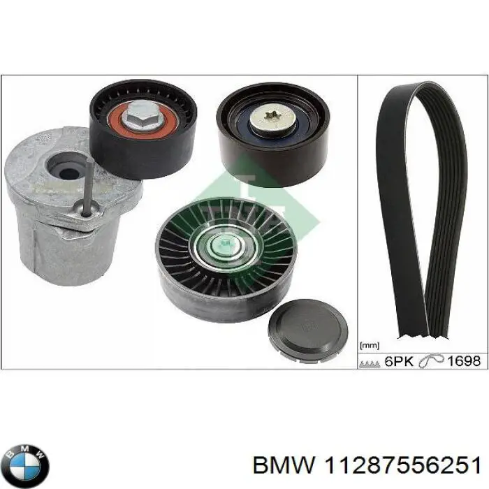 Polea inversión/guía, correa auxiliar servicios BMW 11287556251 precio, desde 15,11 EUR