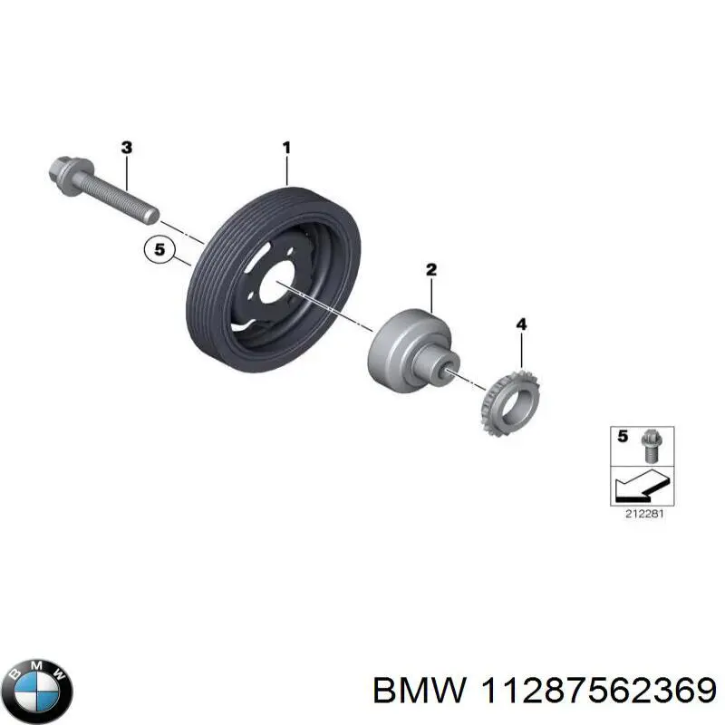 Perno del tensor de la correa de transmisión Citroen Berlingo (B9)