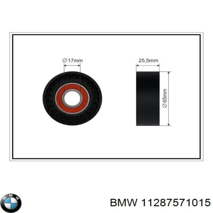 11287571015 BMW tensor de correa, correa poli v