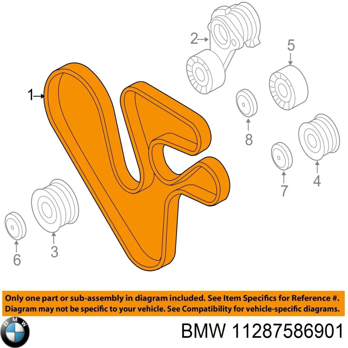 Comprar 11287586901 BMW Correa trapezoidal