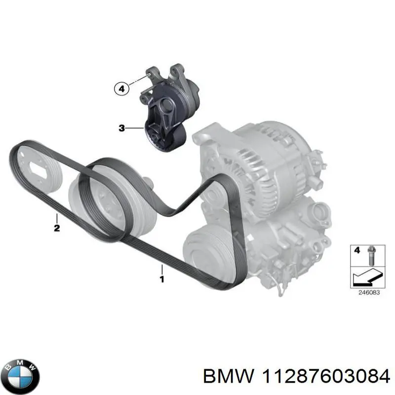 11287603084 BMW Correa poly v