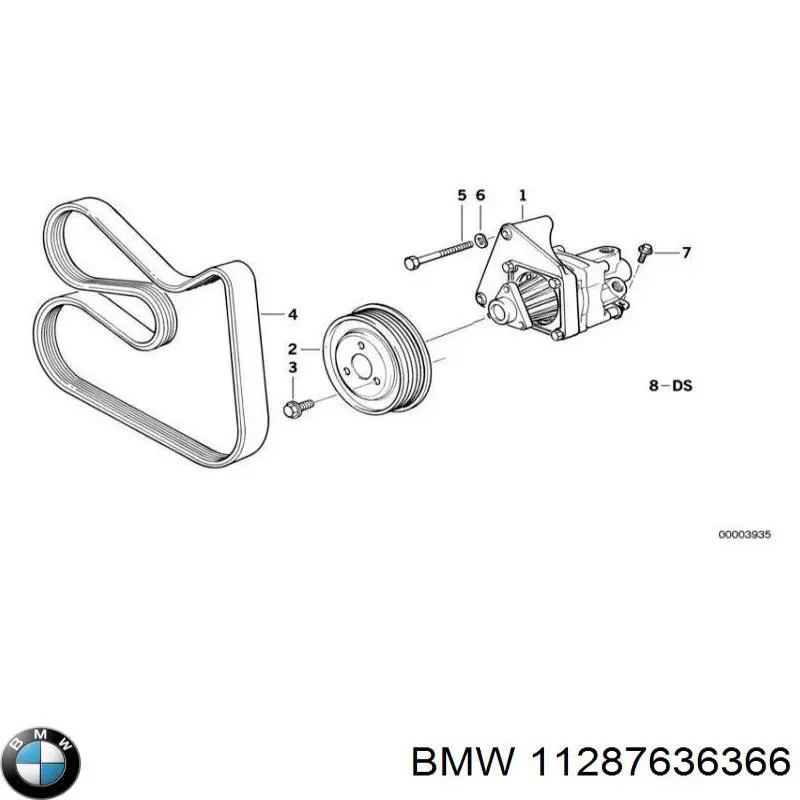 11287636366 BMW correa trapezoidal