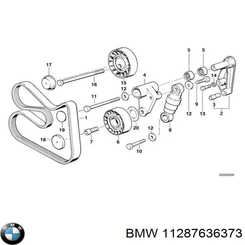 Correa de alternador 11287636373 BMW