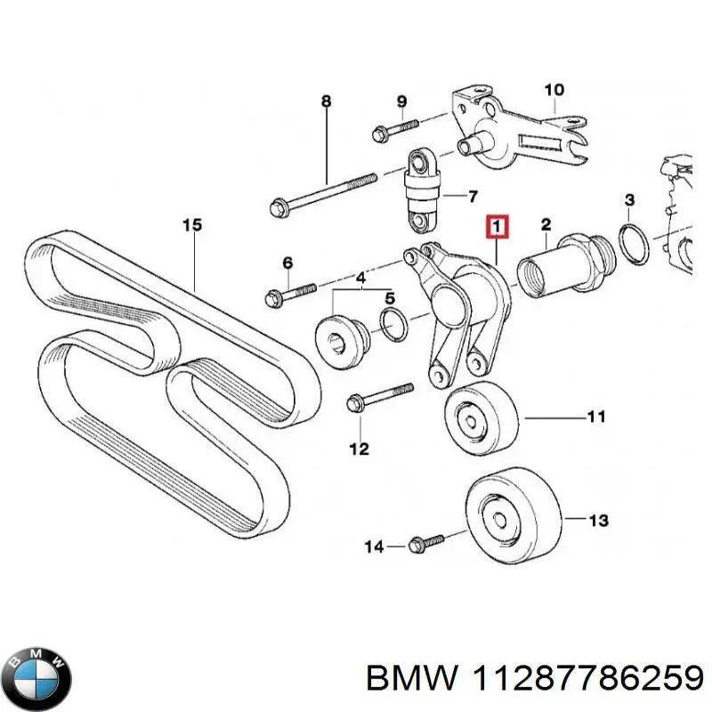11282247226 11282248169 Brazo tensor correa accesorios BMW E46,E39