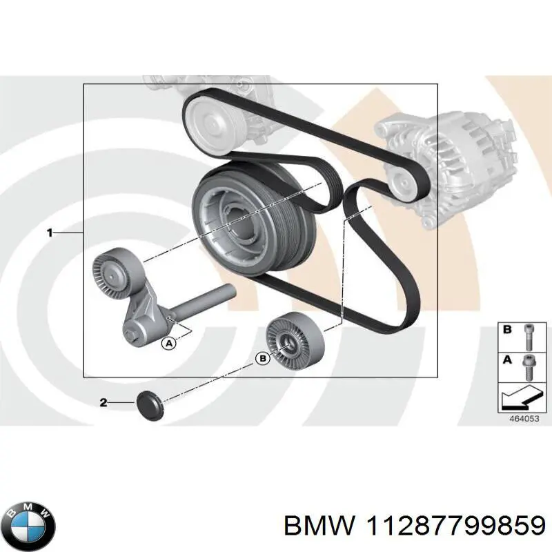 Polea inversión / guía, correa poli V 11287799859 BMW