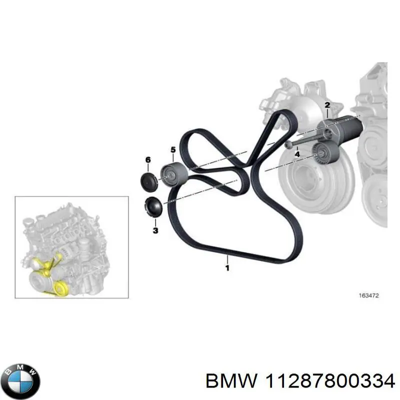 Tensor de la correa trapecial BMW 11287800334 precio, desde 39,06 EUR