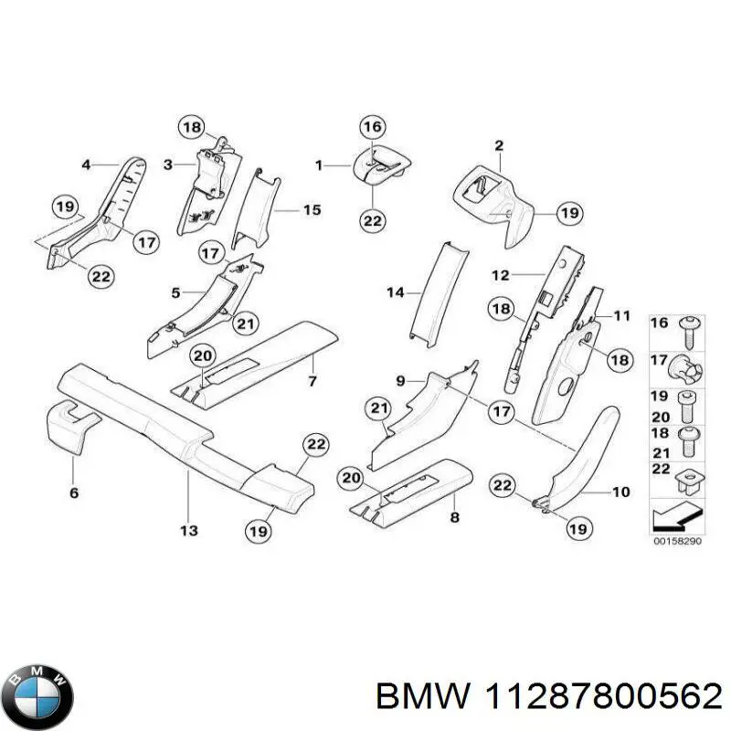 Rodillo guia BMW 11287800562