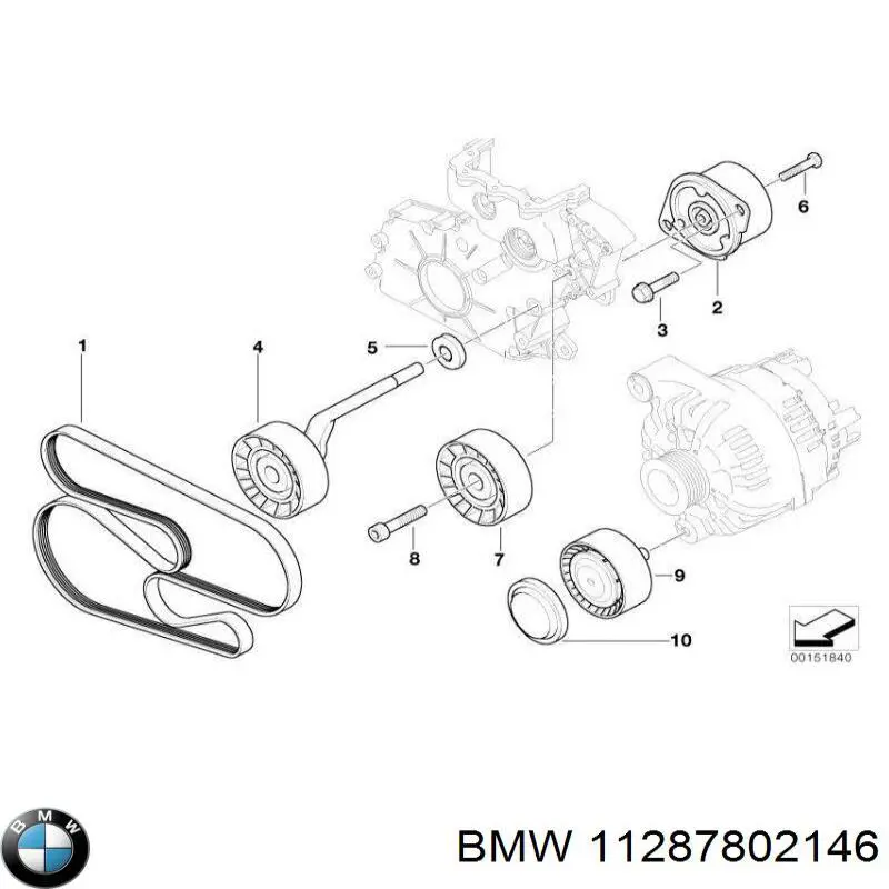 Polea inversión/guía, correa auxiliar servicios BMW 11287802146 precio, desde 25,65 EUR