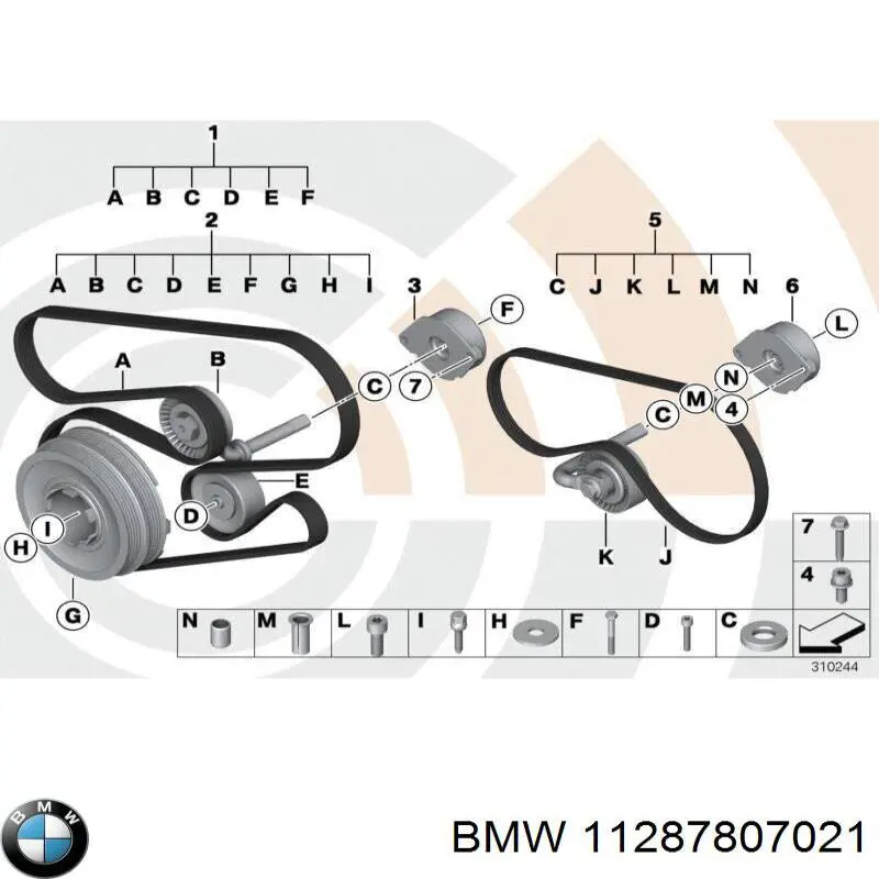 11287807021 BMW Polea tensora