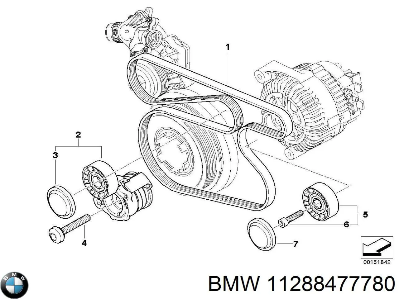 Comprar 11288477780 BMW Correa trapezoidal