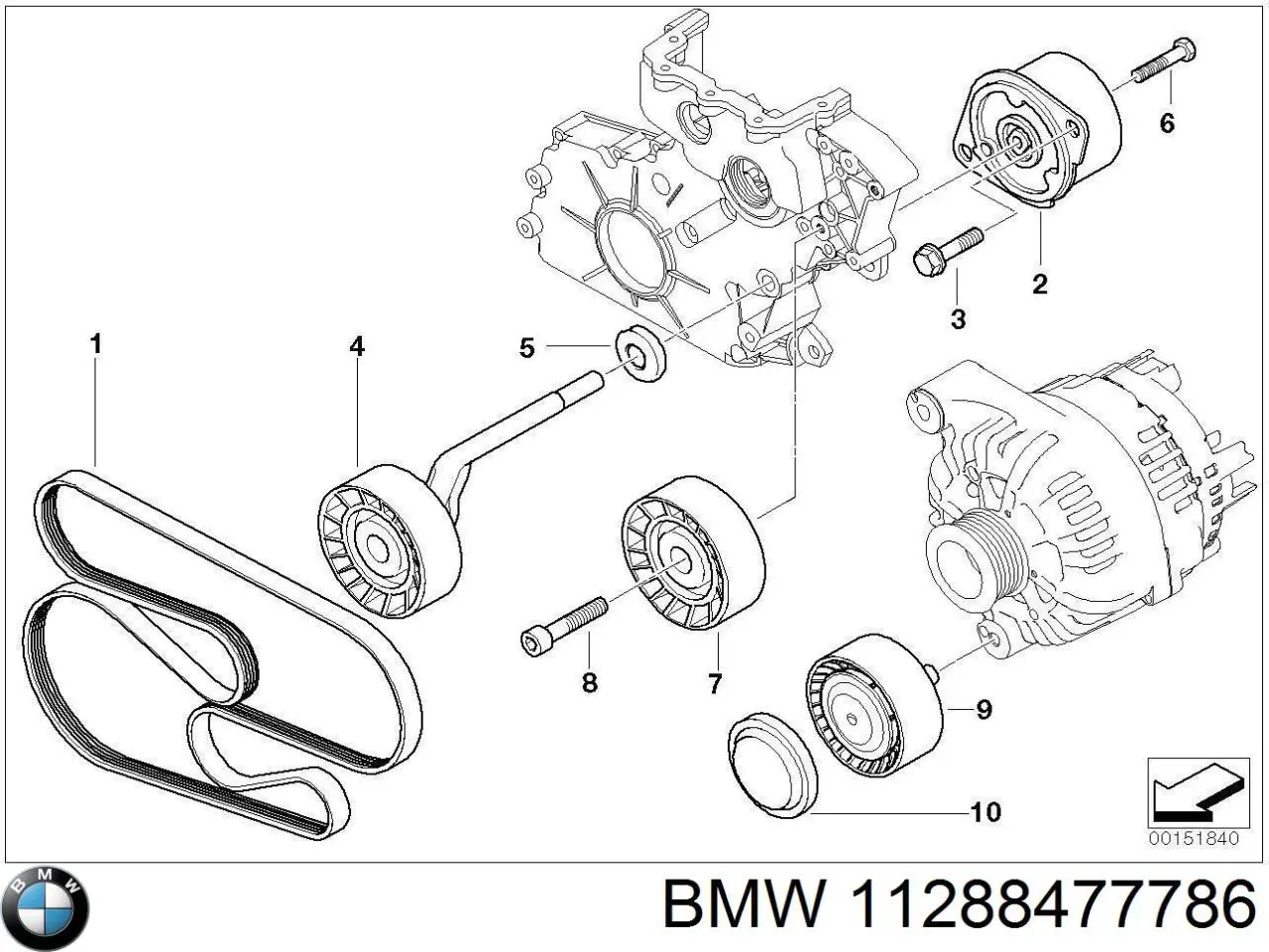 Comprar 11288477786 BMW Correa trapezoidal
