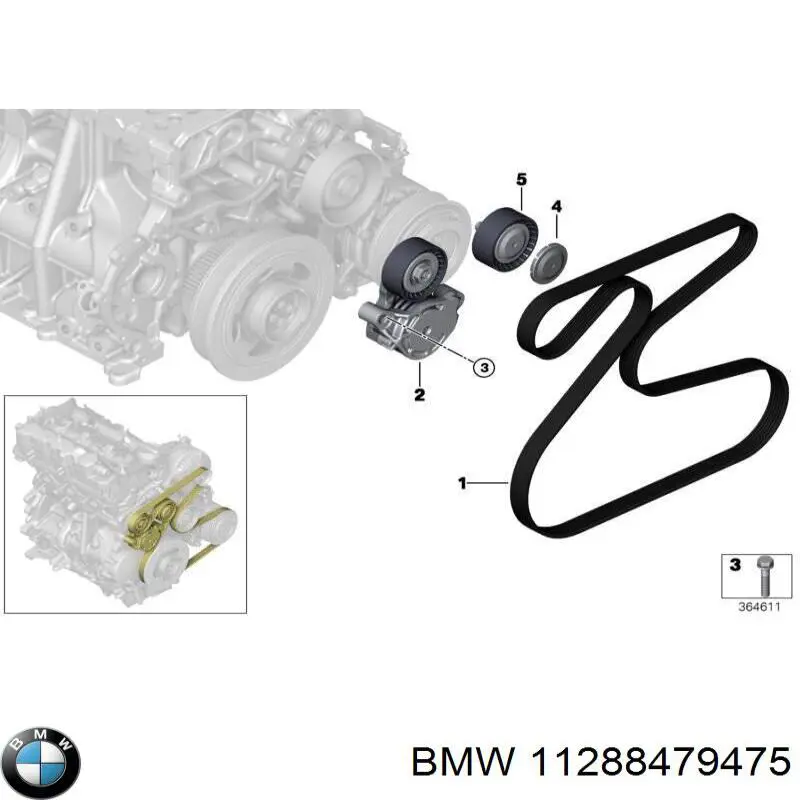 100169 Febi Tensor de correa de alternador