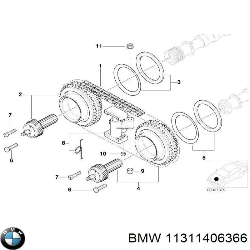 11311406366 BMW zapata cadena de distribuicion