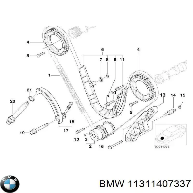 11311407337 BMW carril de deslizamiento, cadena de distribución