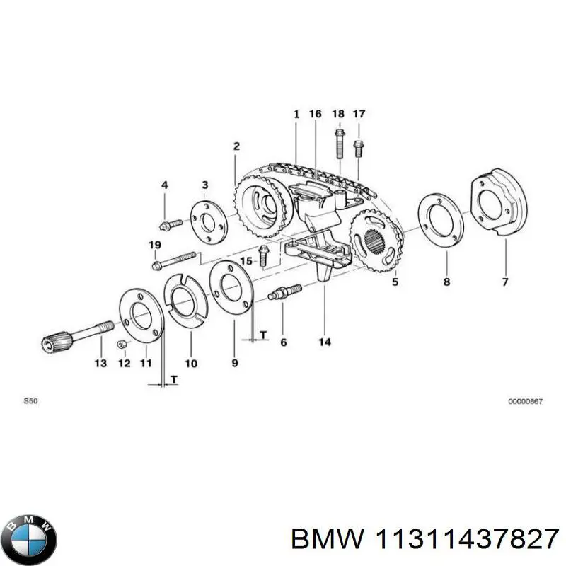 11311437827 BMW Sensor de efecto Hall