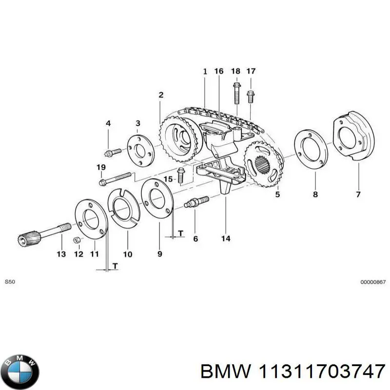 37109055 AND Pistón del tensor de la cadena de distribución