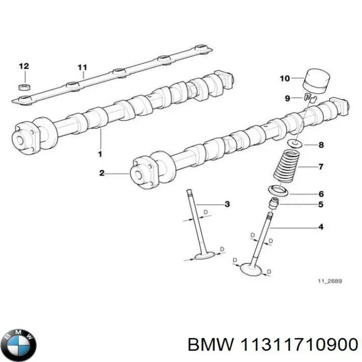 Árbol de levas escape izquierdo para BMW 7 (E38)