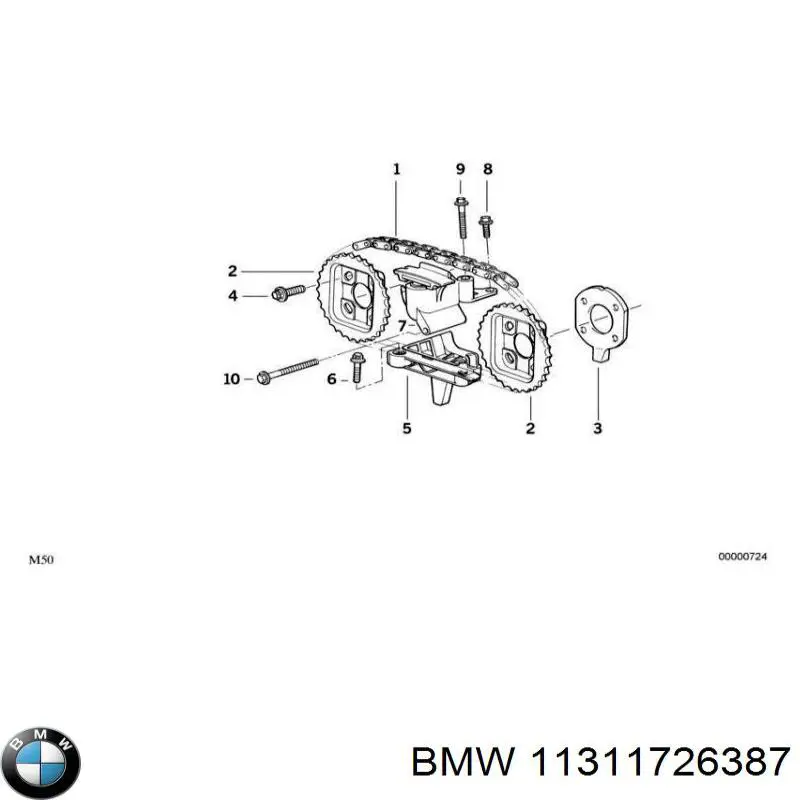 11311726387 BMW piñón cadena distribución