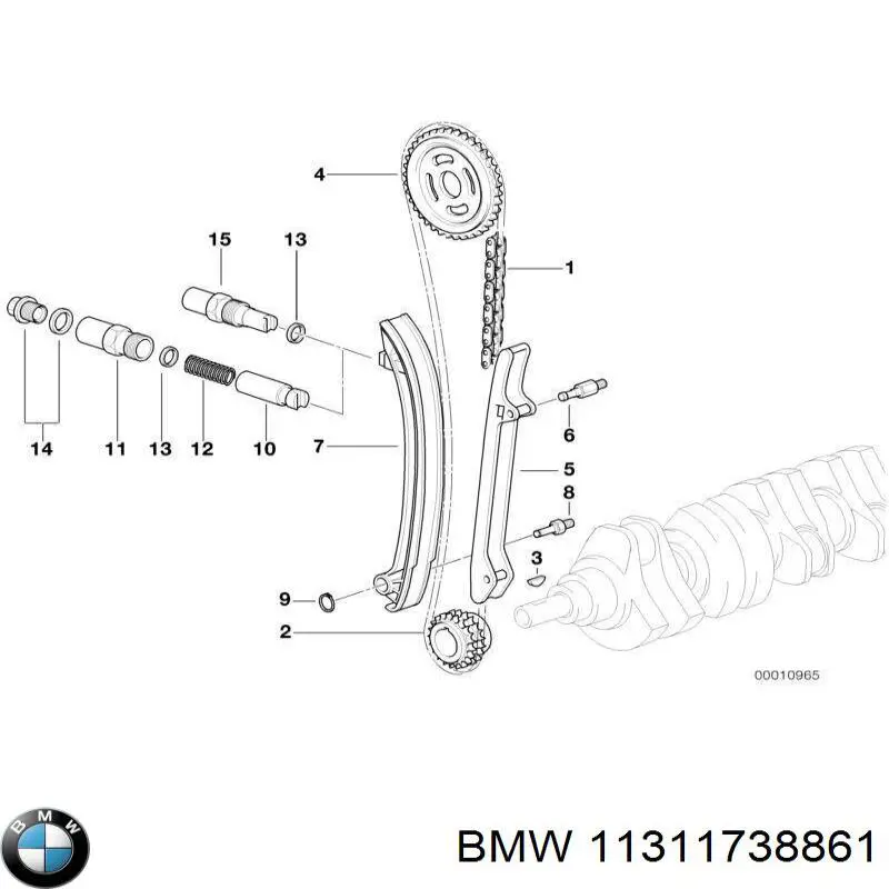 11311738861 BMW tensor, cadena de distribución