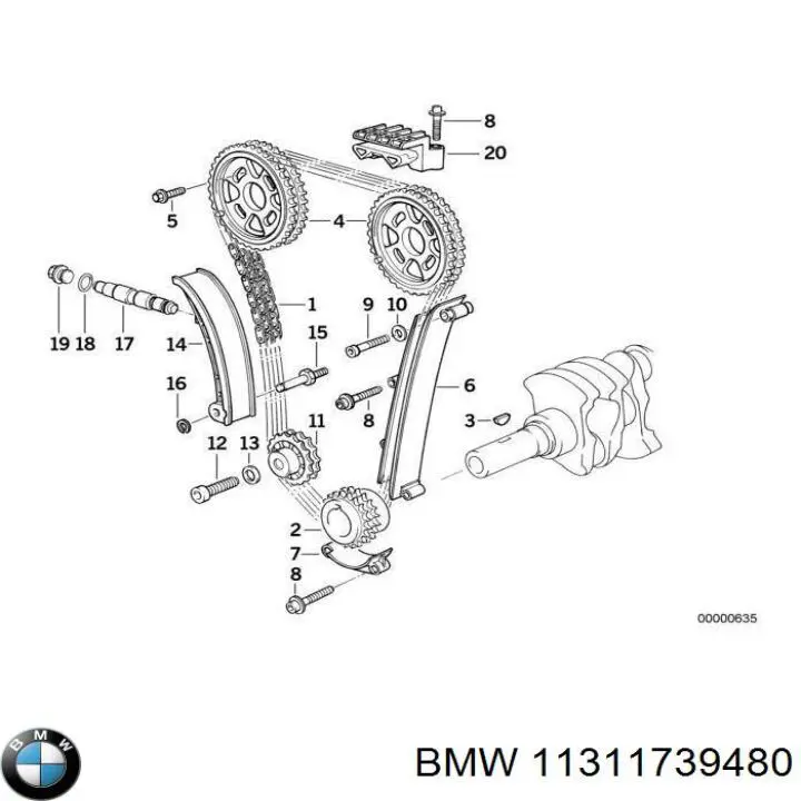 Comprar 11311739480 BMW Cadena de distribución