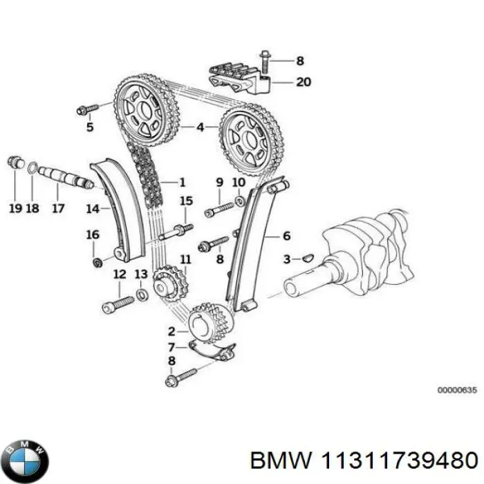 11311739480 BMW cadena de distribución