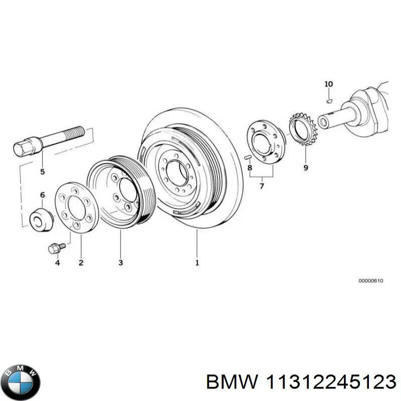 11312245123 BMW eje tensor de correa de transmision