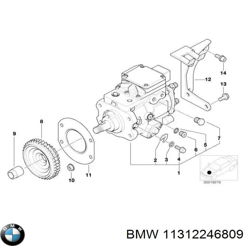 Guía de tensor, cadena de distribución, bomba alta presión para BMW 3 (E46)