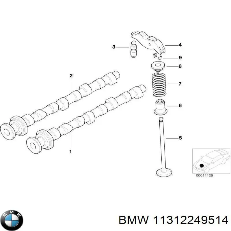 11312249514 BMW árbol de levas admisión