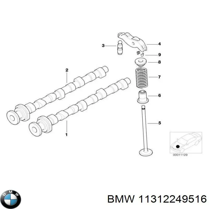Comprar 11312249516 BMW Árbol de levas de escape